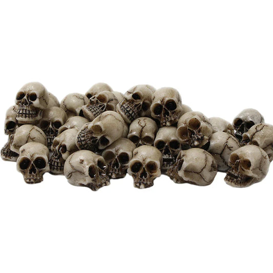 20Pcs Mini Skull Model Set – Gothic Halloween Sculptures for Garden & Home Decor