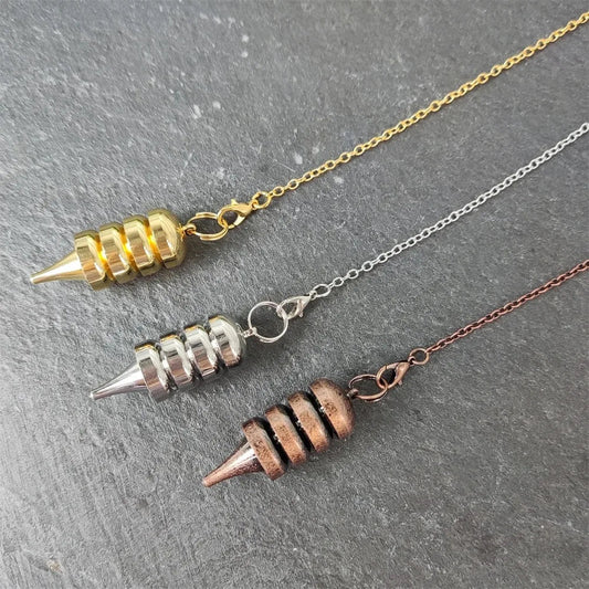 Cone 100% Copper Brass Pendulum – Professional Divination &amp; Reiki Healing Tool
